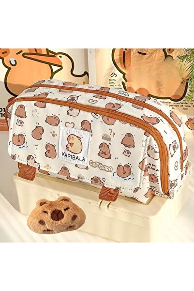 Choice With Doll Brooch Large round Pen Case Pencil Case Stationery Storage B...