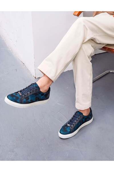 Cabani Knitwear Blue Lace-Up Men's Casual Shoes