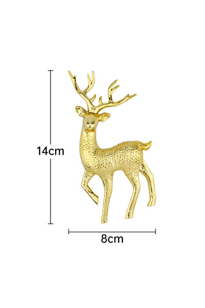 Choice Golden Elk A Gold Deer Statue Reindeer Figurines Plastic Elk Sculpture...