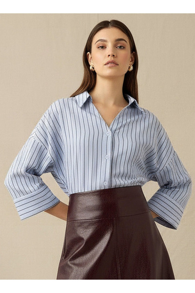 FAV Boxy Shirt with Stripes