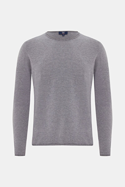 W Collection GRİ BİSİKLET YAKA UZUN KOLLU KAZAK