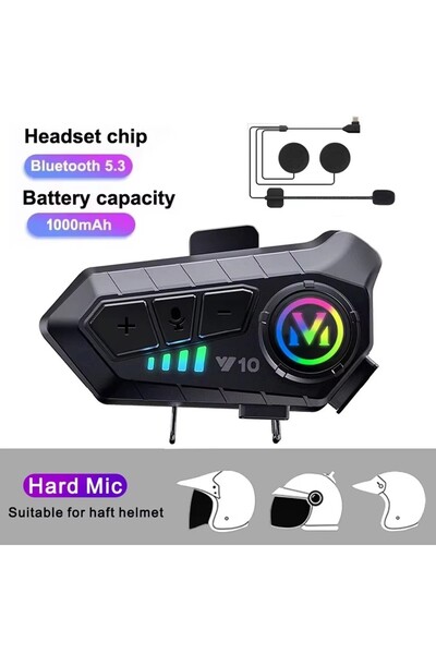 Choice3 kebidumei Y10 Hard Mic Bluetooth Motorcycle Helmet Headset Headphone ...