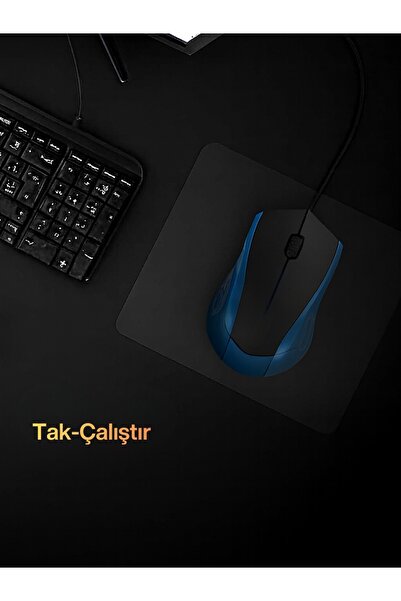Concord Mouse / USB Kablolu 3D Optik – 3 Tuş, Yüksek Dpi Hassasiyetli Bilgisayar Mouse /