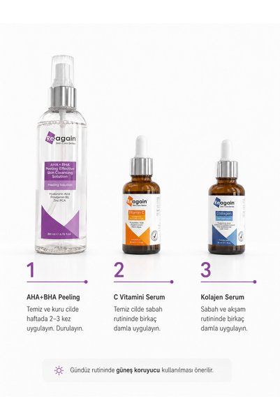 Reagain Anti-Aging, Blemish and Wrinkle, Skin Care Set of 3