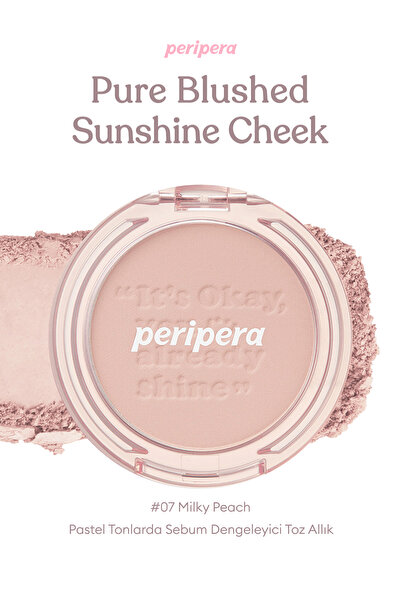 PERIPERA Pastel Tonlarda Sebum Dengeleyici Toz Allık PERIPERA Pure Blushed Su...