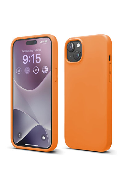 Casey Studios Силиконов калъф iPhone 15 Plus, с микрофибър, тънък, защитен, п...