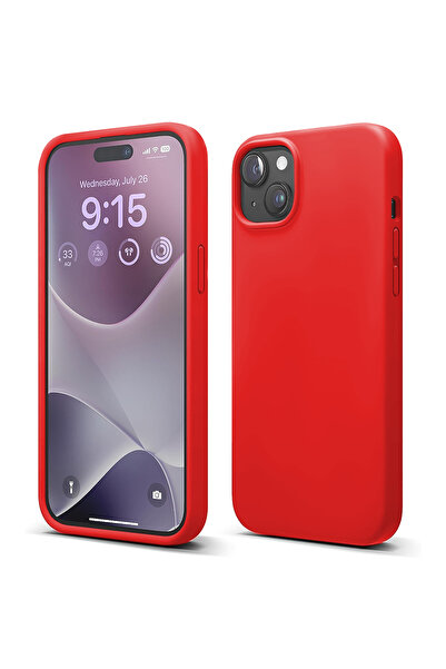 Casey Studios Силиконов калъф iPhone 15, с микрофибър, тънък, защитен, повдиг...
