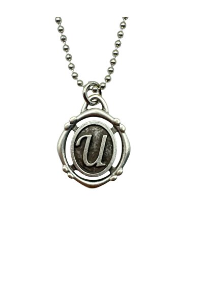 Herşey Nota U Letter Antique Unisex Necklace – Personal, Elegant, and Origina...