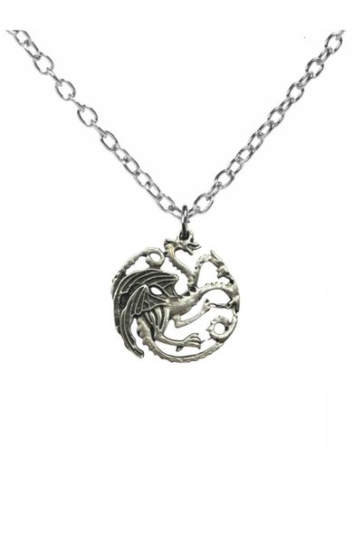 Herşey Nota Thrones Targaryen Dragon Figured Unisex Necklace – with 60 cm Cha...