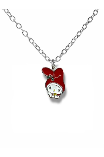 Herşey Nota Hello Kitty Red Figured Unisex Necklace – 60 cm Zinc Alloy Plated...