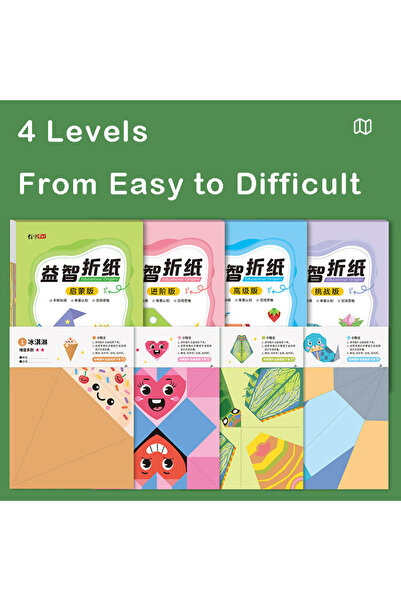 Choice 4 books Origami Kit for Kids 60 Projects Double Sided Origami Book 4 L...