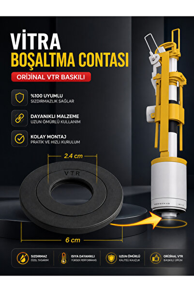 Vitra İç Takım Sifon Boşaltma Contası %90 Her İç takımla Uyumlu Fludmaster