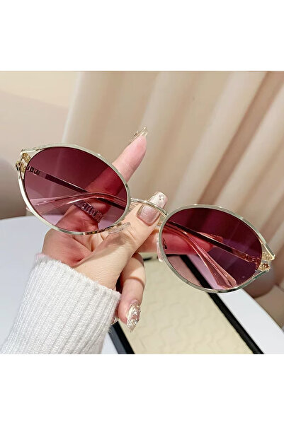 choice2 C6 1Pc Retro Fashion Metal Oval Frame Sunglasses, Multi-Colored Lense...