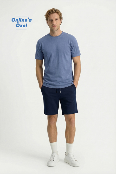 Kiğılı Combed Cotton Fabric Cotton Sports Sweat Shorts with Elastic Waistband...
