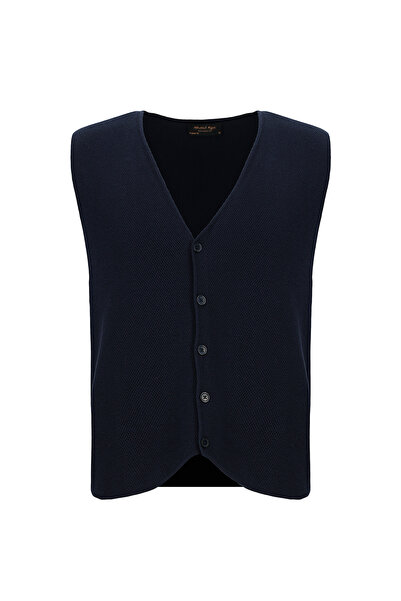Abdullah Kiğılı Patterned Wool Knit Vest