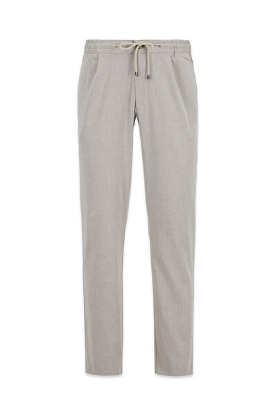 Kiğılı Pantaloni jogger din Lycra, cu croială dreaptă, cu talie elastică și ș...