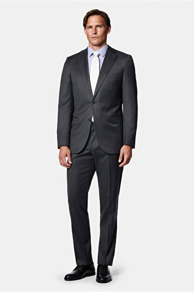 Abdullah Kiğılı 6 Drop Regular Fit Standard Cut Mono Collar Wool Silk Italian...