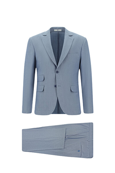 Kiğılı 7 Drop Super Slim Fit Eksra Dar Kesim Çizgili Takım Elbise