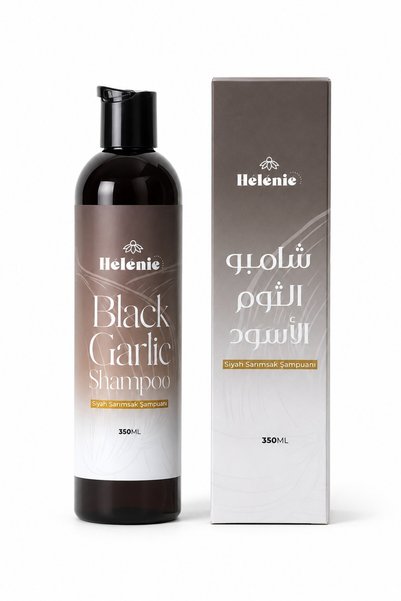 HELENİE Heleni Black Garlic Shampoo for Hair Strengthening-350Ml