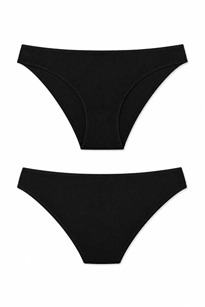 Ka Art Gallery Sli̇p.. Premium Cotton Basic Normal Waist Slip Panties. Black