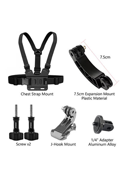 Choice8 Chest Mount Kit A Adjustable Chest Mount Harness Strap For GoPro Hero...