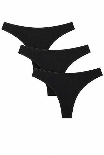 Ka Art Gallery 3-Pack Tanga. Premium Cotton Basic Normal Waist Thong Panties....