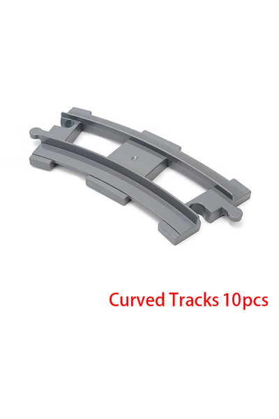 Choice6 Curved-10pcs Big Size Building Block Bricks Train Tracks Crossover Pa...