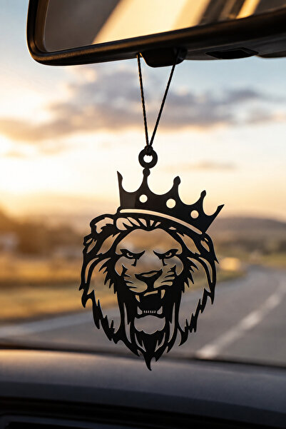 VENON Metal ✨ KRAL ASLAN ✨ Dikiz Aynası Süsü Metal Araba Askılık Motifli Oto ...