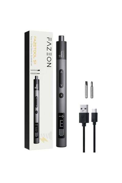 FAZEON FAZETOOL S1 TYPE-C 400mAh 0.4Nm 3 Kademeli 4in1 Şarjlı Hassas Tornavid...