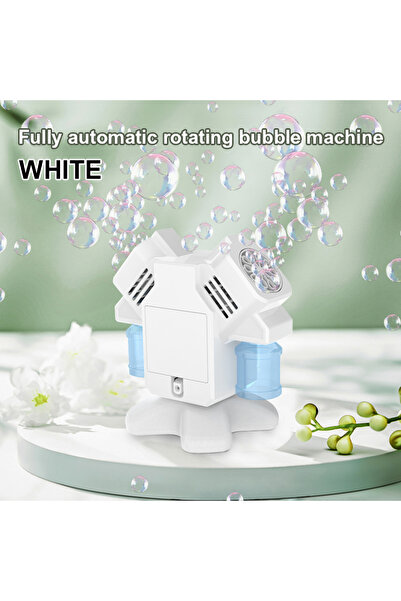 Choice white Double head rotating bubble machine children's bubble toys outdo...