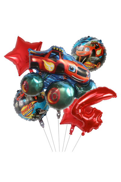 Choice as the picture 4 6Pcs Blaze Monster Machines Car Theme Birthday Party ...