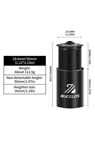 Choice 80mm BUCKLOS Bicycle Fork Stem Rise Up 115mm 180mm 210mm Bike Stem Hei...