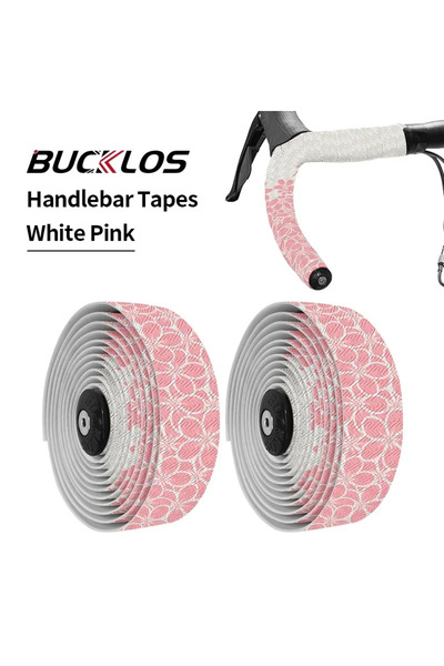 Choice4 BUCKLOS BAUHINIA-White Pink BUCKLOS Speed Handlebar Tape Non-slip Rac...