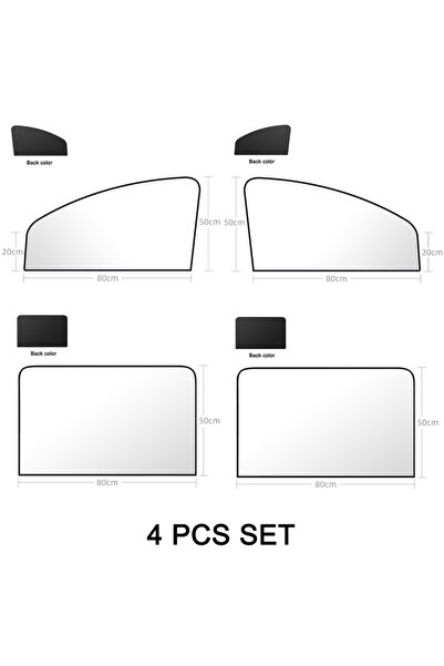 Choice5 Whole vehicle 4 pcs Car Side Window Sun Shade Magnetic UV Protection ...