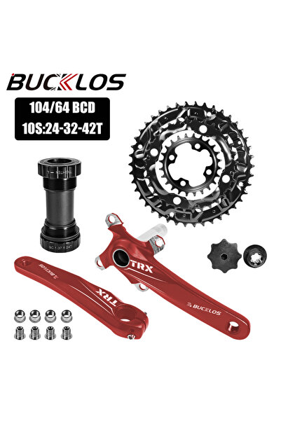 BUCKLOS RED 3x10S-BB Mountain Bike Crankset 2*10S 3*9S 3*10S MTB Crankset Dou...