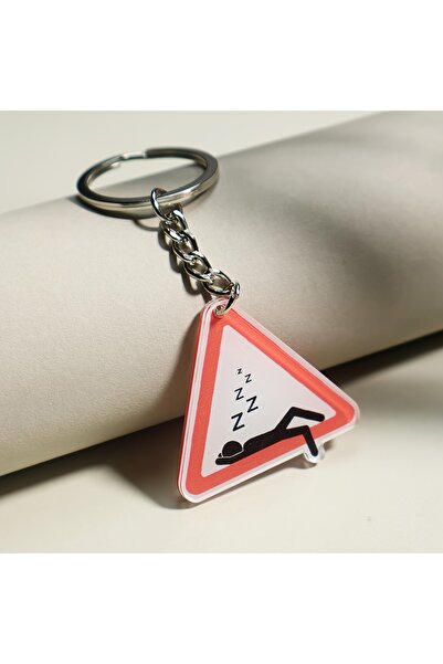 Choice 1pc Men's Street Style 2D Acrylic Keychain, Flat Design Key Ring for S...