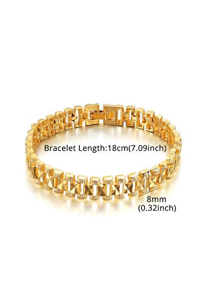 Choice as picture 8mm 18cm Classic Bracelet Wholesale 8/12MM Trendy Male Gold...