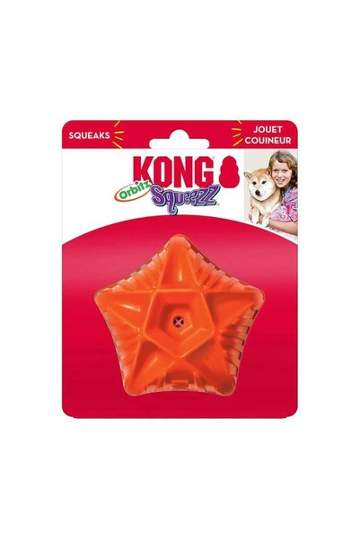 Kong لعبة كلب على شكل كرة تصدر صوتًا من سكويز أوربيتز، مقاس M/L