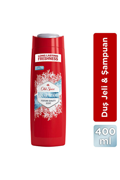 Old Spice Cold Spice Erkek İçin 3’ü 1 Arada Duş Jeli ve Şampuan 400ml