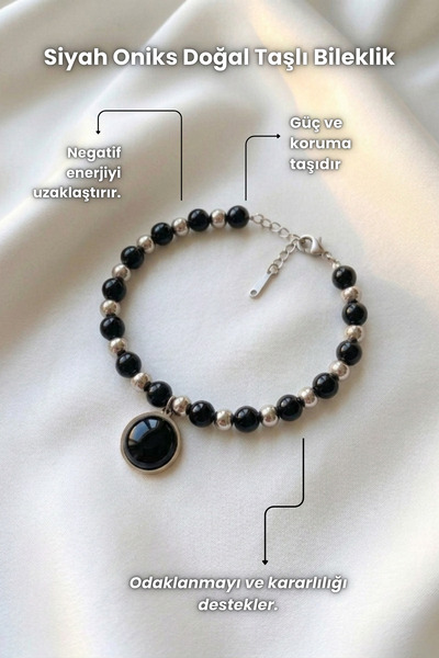 Elifsu Jewelry سوار حجري كبير بتصميم خرز من الحجر الطبيعي، تصميم عتيق من الأم...