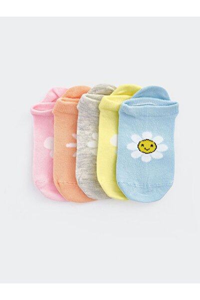 LC Waikiki Patterned Girl's Booties Socks Pack of 5