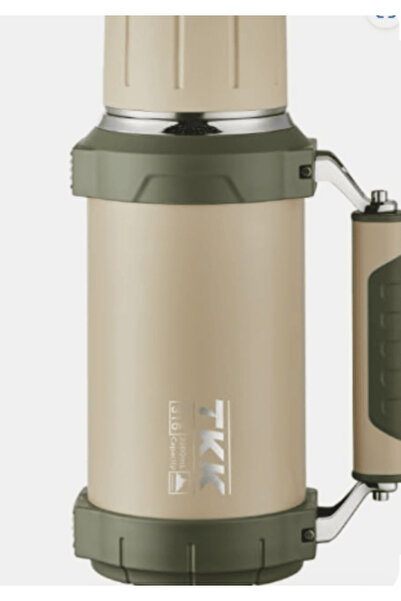 TKK ترموس من الفولاذ المقاوم للصدأ سعة 2 لتر يحافظ على درجة الحرارة لمدة 24 س...