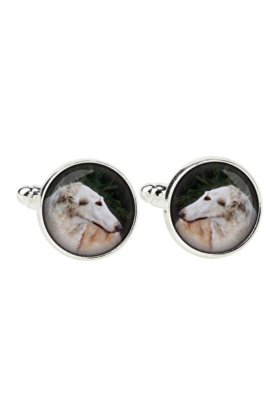 Art - Dog Borzoi, Russian Hunting Sighthound - cufflinks, a shirt accessory, ...