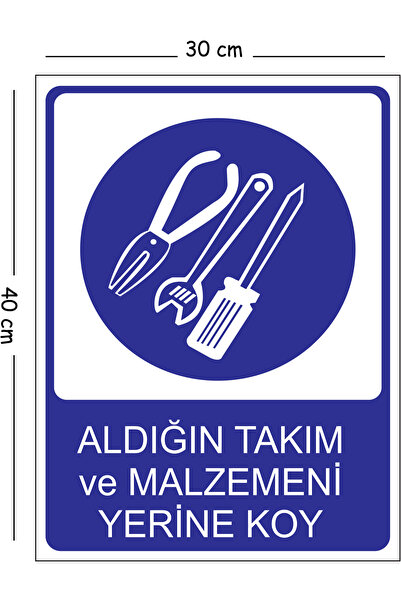 Mayeka Metal Sign: Replace the Tools and Materials You Bring 30X40 cm A3 Warn...