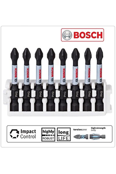 Bosch IMPACT CONTROL PH2 50 mm 8 PARÇA YILDIZ VİDALAMA UCU 2608522330