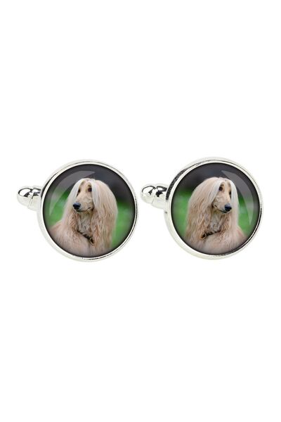 Art - Dog Afghan Hound, Tazi - cufflinks, a shirt accessory, a shirt pendant ...