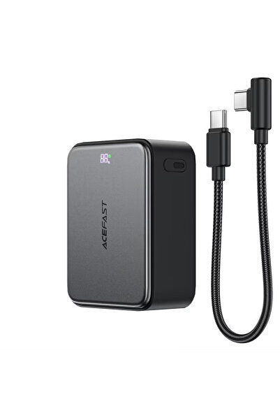Acefast Baterie externă (M28) - cu cablu Type-C, încărcare rapidă, 2x USB-C, ...