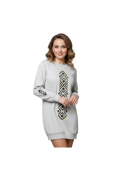 ColorEscu Rochie sport simbol tradițional, culoare gri, CIR137