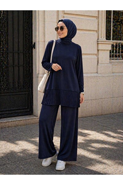 ECK MODA Women's Sandy Fabric Full Lycra Stretch Fabric Front Pleated Detail ...