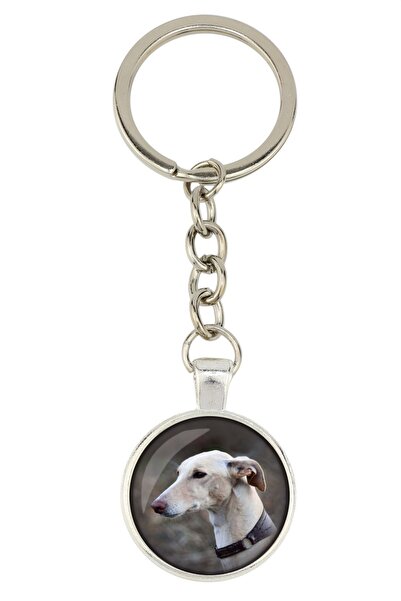 Art - Dog Greyhound, English Greyhound - keychain with your photo, key decora...
